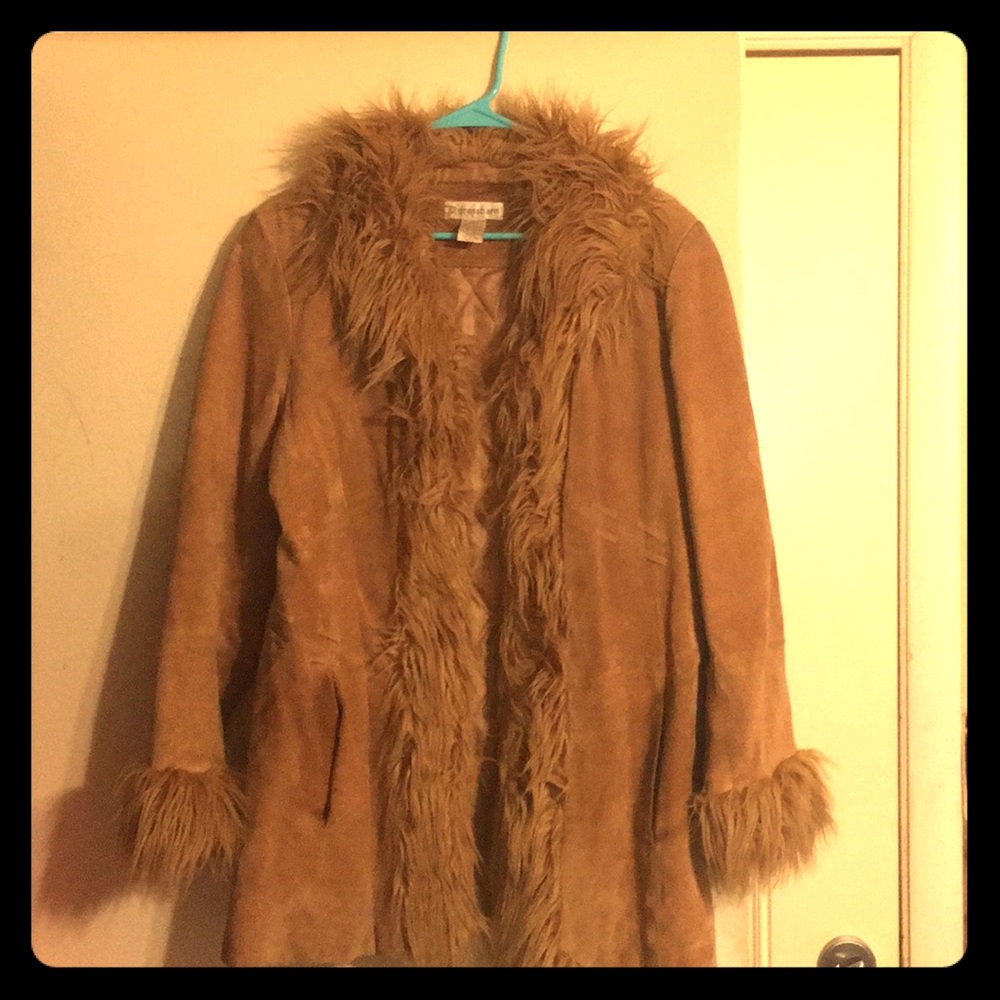 Leather faux fur Jacket!